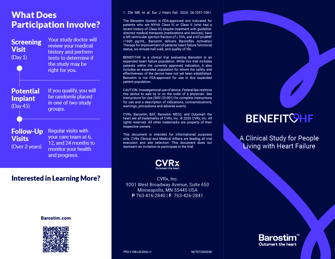 BENEFIT-HF Patient Trifold Brochure