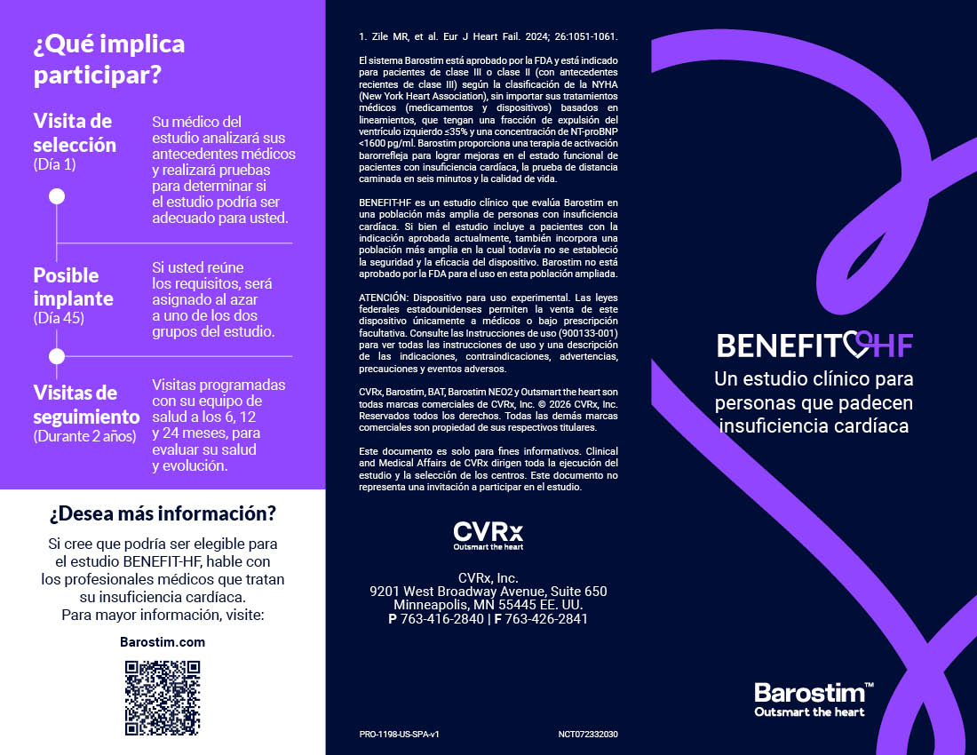 BENEFIT-HF Patient Trifold SPA Brochure