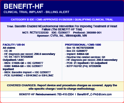 BENEFIT-HF Sticker 3.98x3.32